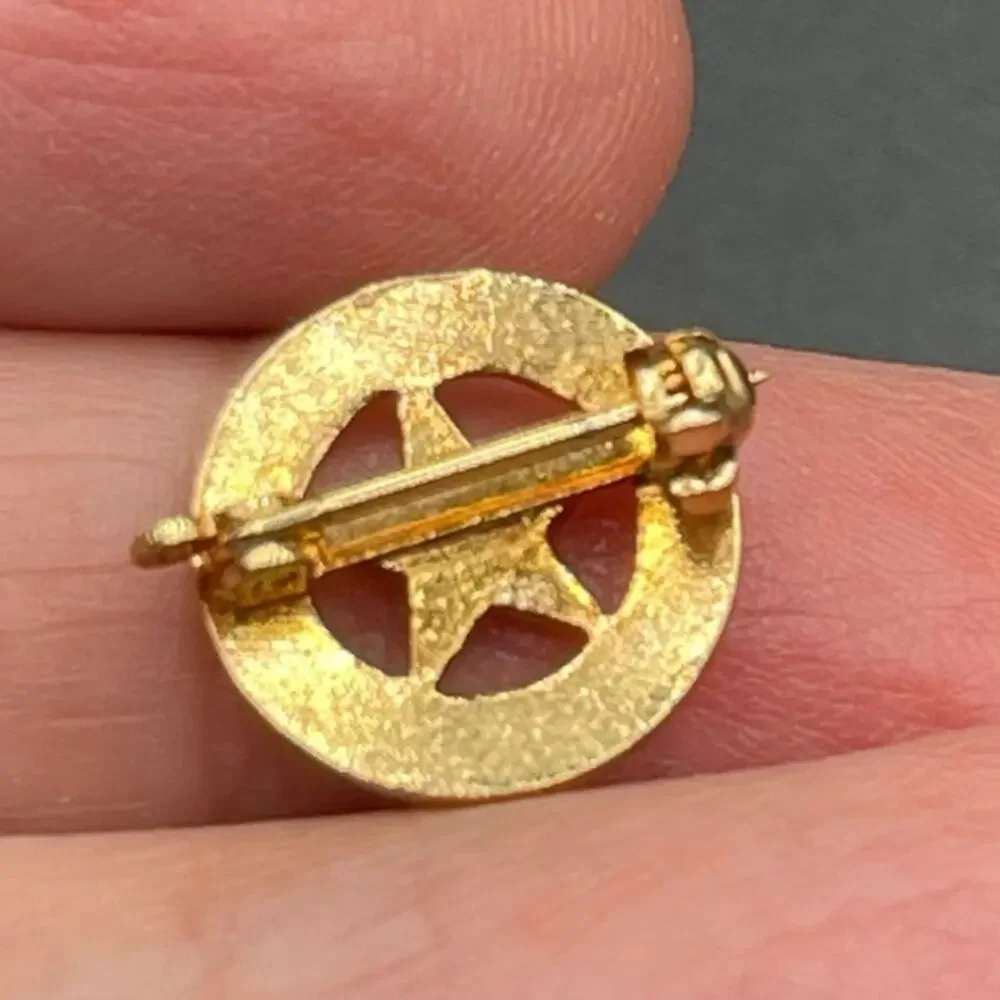 Order of the Eastern Star Lapel Pin 50 Year Member Vtg Gold Tone 1/2